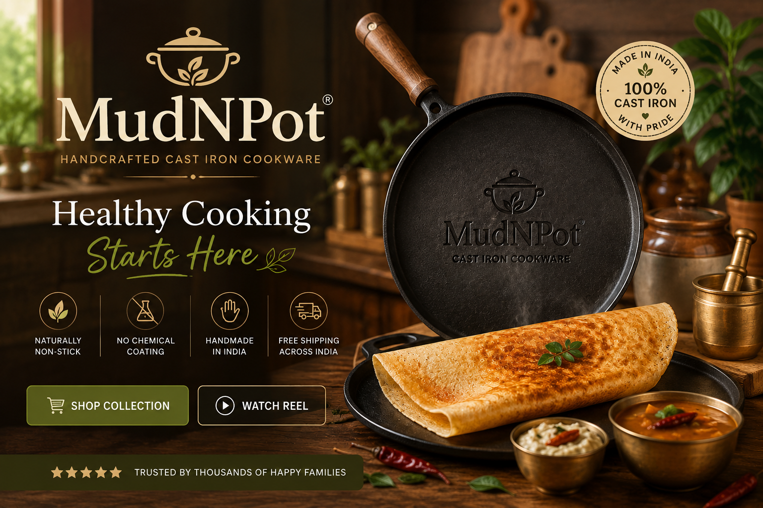 MudNPot Cast Iron Cookware