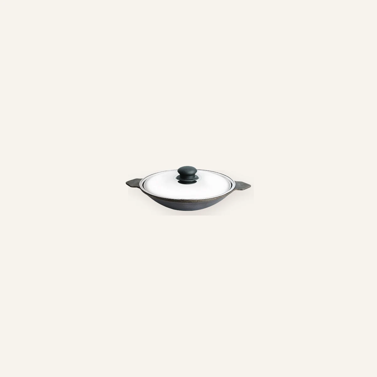 Cast iron Appam pan with glass lid